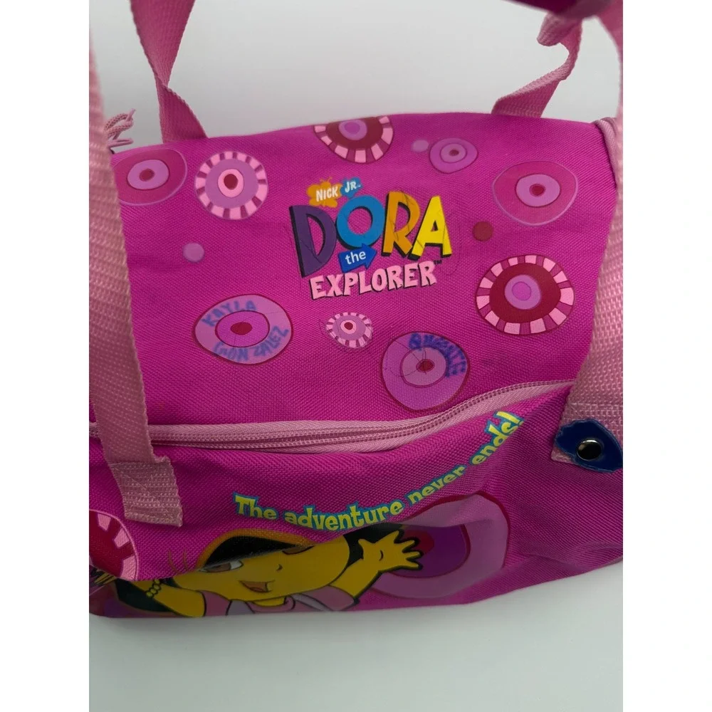 Vintage 2008 Dora The Explorer Mini Duffel Bag Pink Nick Jr Y2k Kids